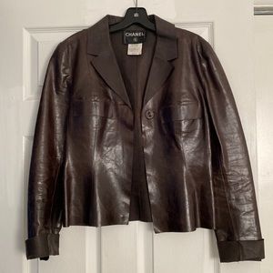 Chanel Brown Leather Jacket